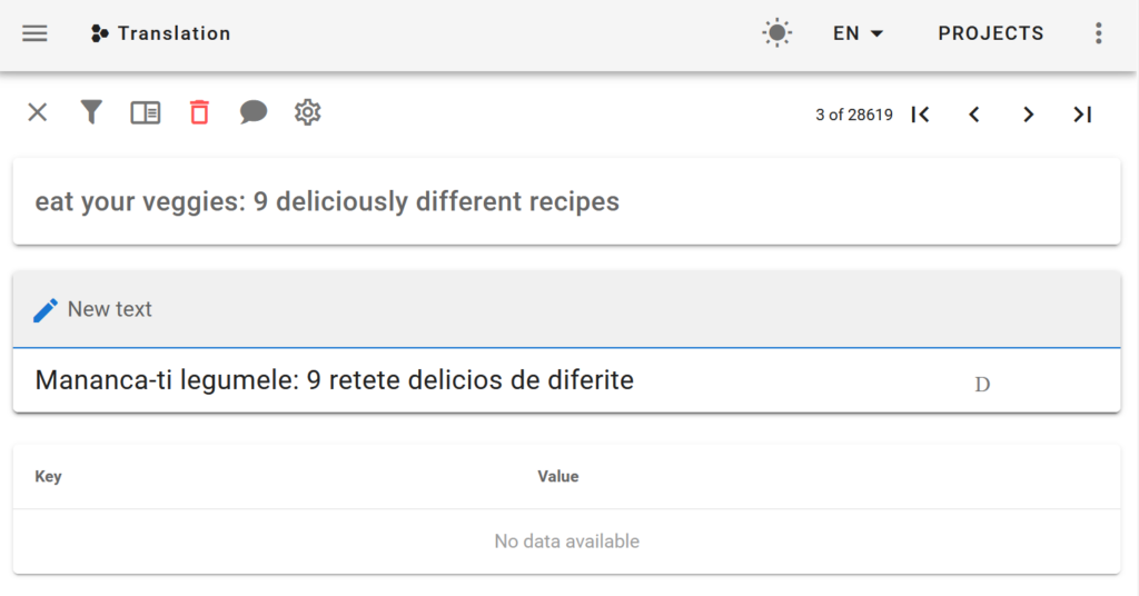 Sequence to Sequence task in Doccano